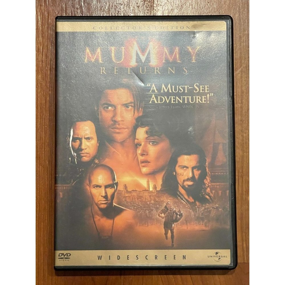The Mummy Returns (DVD, 2001, Widescreen) Brendan Fraser & Rachel Weisz